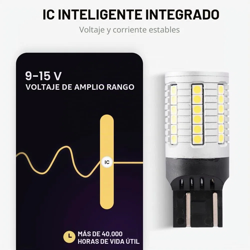 LED Drl bombillas de luz de circulación diurna para FIAT 500X Typ334 2018-2023 par de luces DRL 45 LED T20 CANBUS 6000K sin ERROR W21W luz Led de estacionamiento