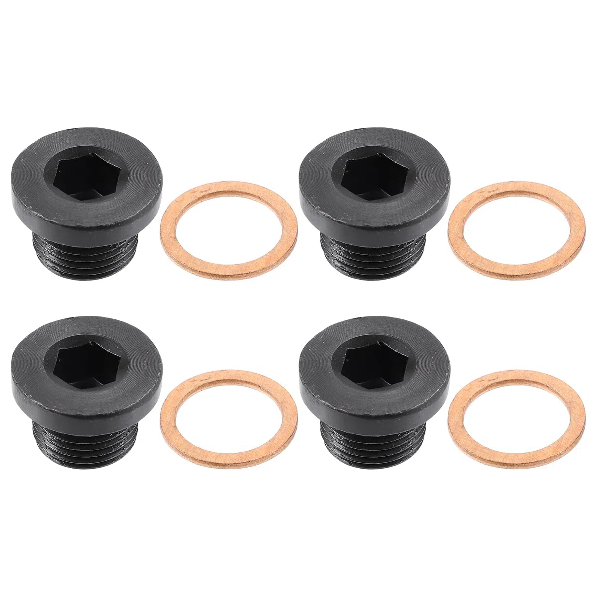 QUARKZMAN Tornillo Tapón De Drenaje De Aceite Para Bmw X5 04-17 4Uds | Oe 07 11 9 905 428, Para Bmw 550I 06-16/X6 08-17/750I 06-17, Para Mazda 3 06-14/Cx-5 13-15, Incluye 4 Juntas