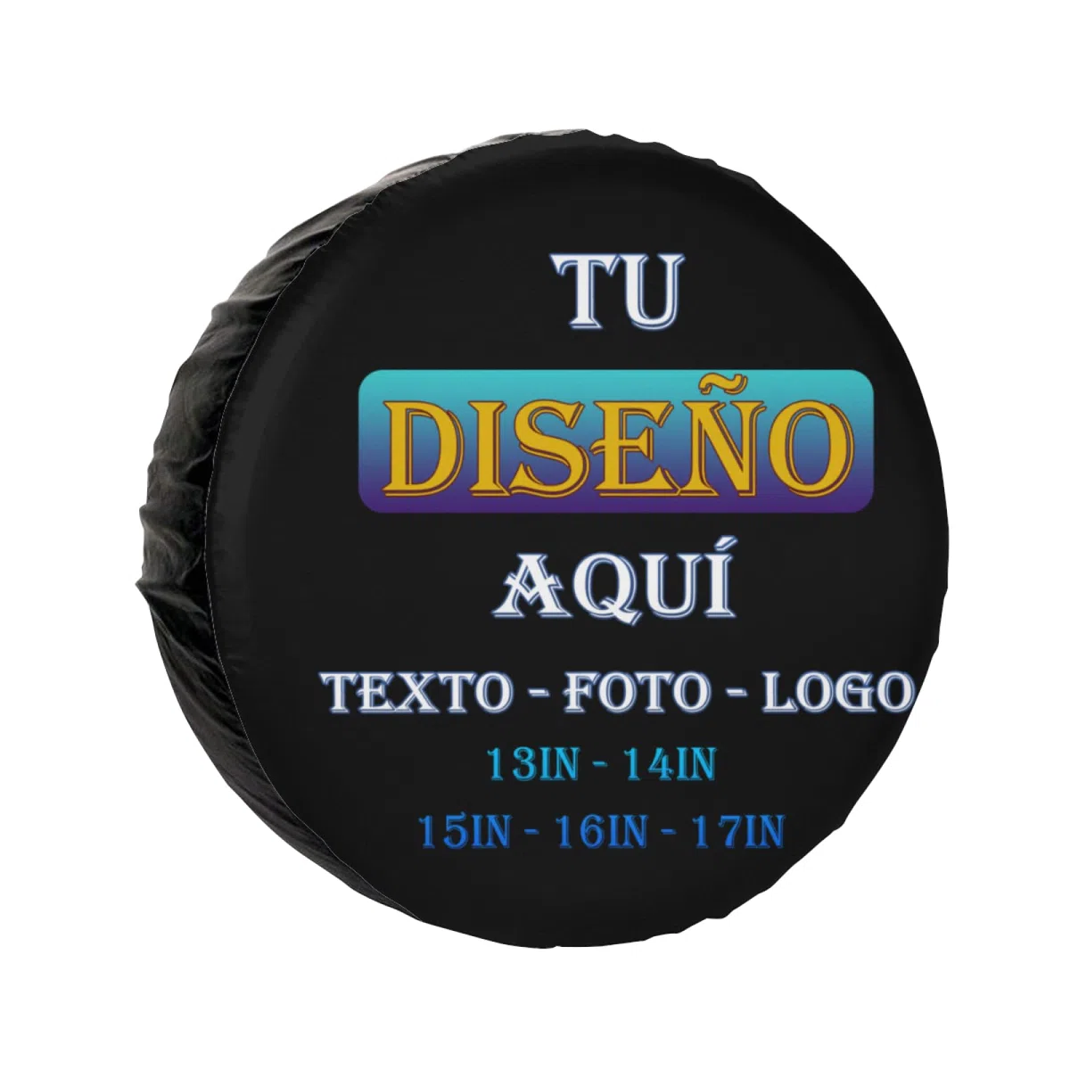 Funda Rueda Repuesto Personalizado agregue su Foto/Logotipo/Texto Funda de Rueda 4x4 Personalizada de Repuesto Impermeables, a Prueba de Polvo para remolques campistas,RV,SUV