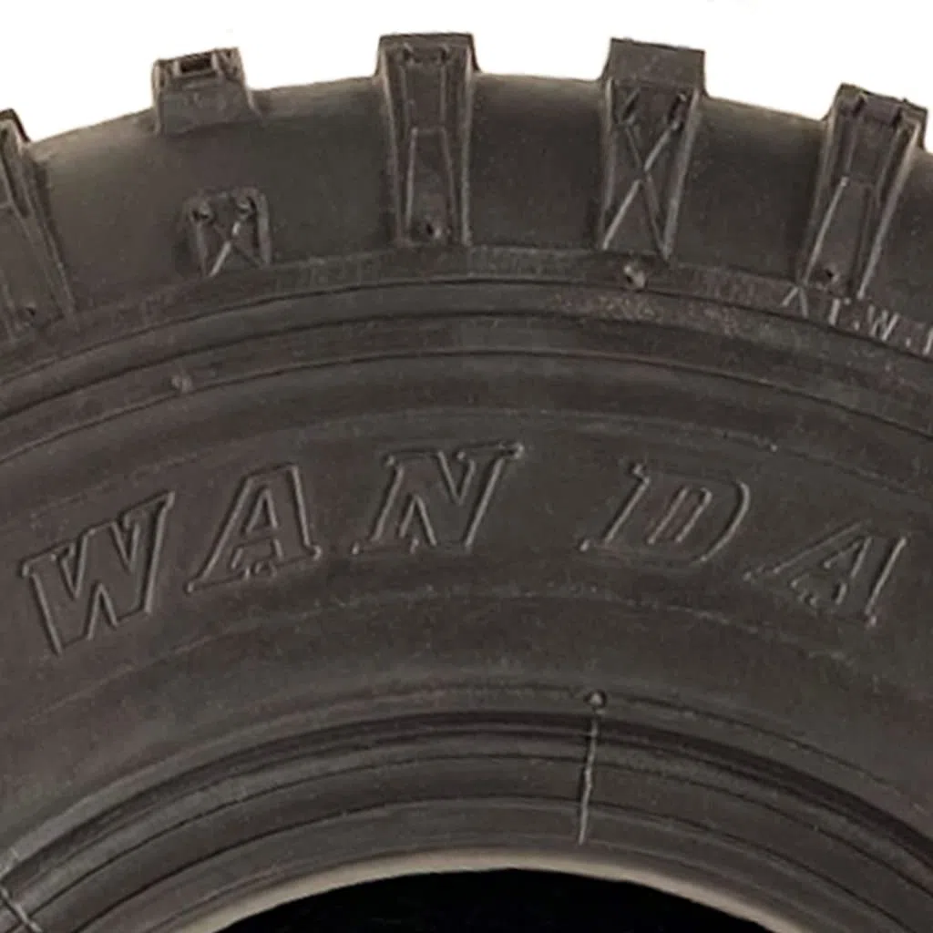 Parnells - 2 Juegos de Neumáticos sin Cámara para Atv, 145/70-6 - 50 cc 90 cc 110 cc, 2 Capas P319 Wanda, Diámetro 355 mm, 140 mm de Ancho, 75 kg - Marca E, Legal en Carretera