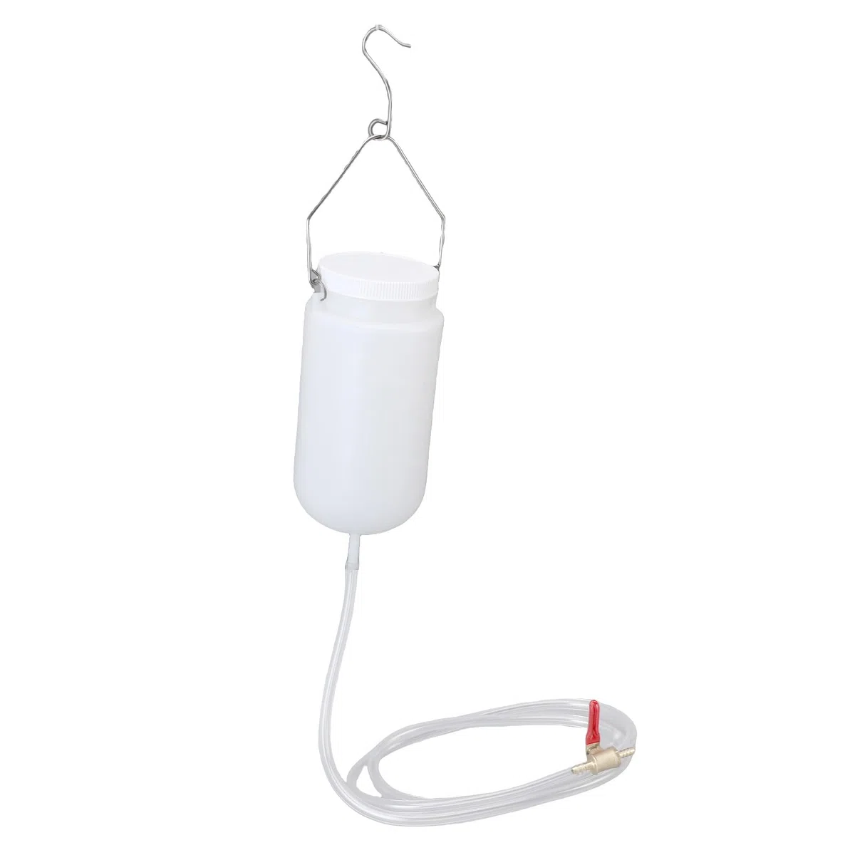 VBESTLIFE Tanque de Auxiliar, Tanque de Gasolina de 1 Litro con Manguera de y Válvula de Cierre para Motocicleta, Compatible con Bomba de Externa y Carburador para Viajes en Bicicleta de Larga