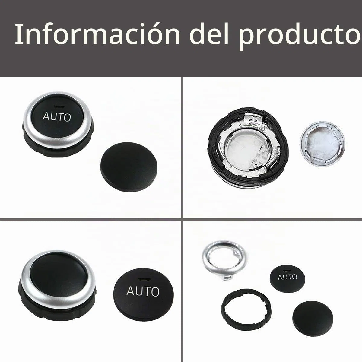 TTCR-II Compatible con mando de aire acondicionado BMW, botón de control de climatización, interruptor de ajuste de ac para BMW Serie 5 6 7 X5 X6 F01 F02 F10 F11 F12 F13 F15 F16