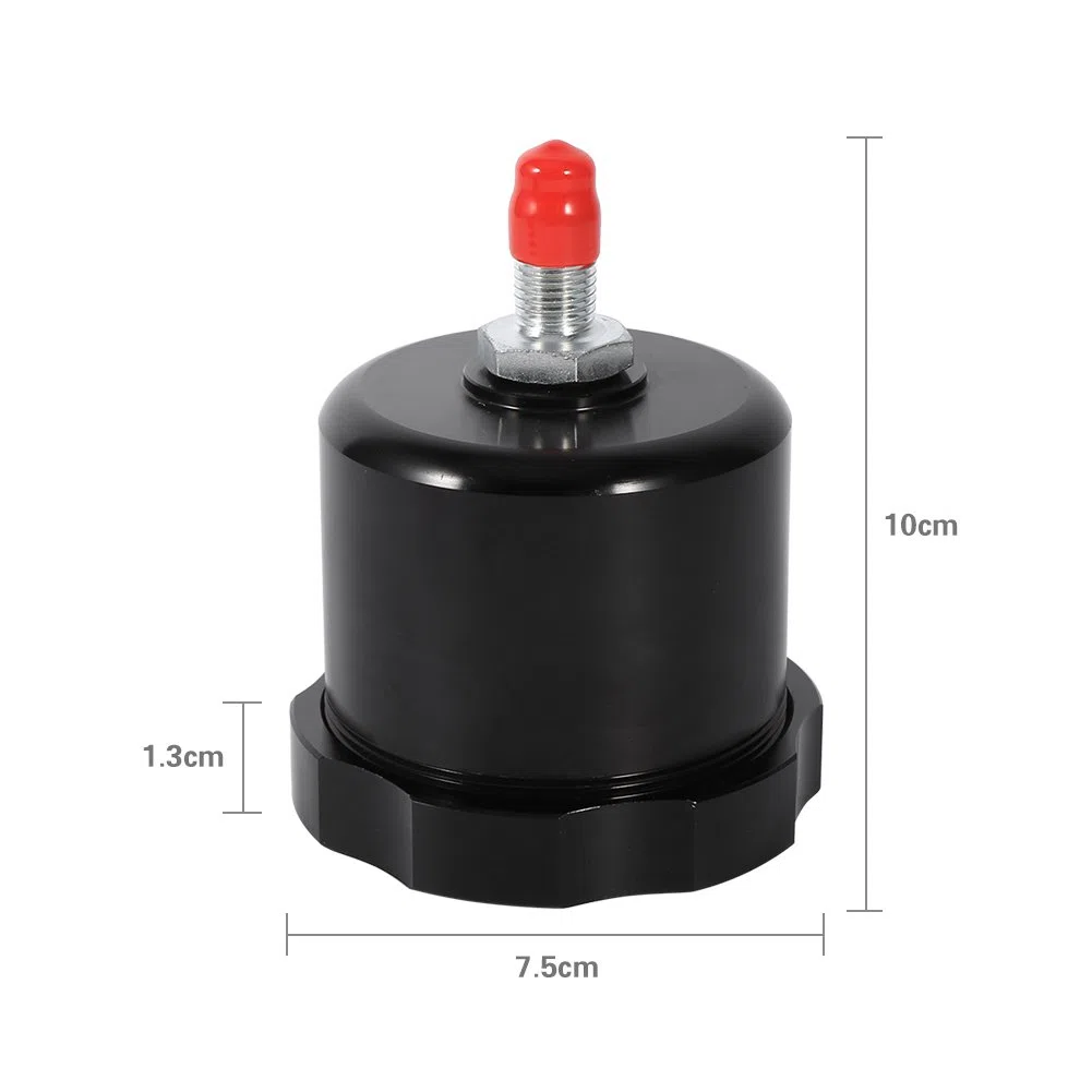 Jadeshay Tanque de Aceite de Freno de Mano hidráulico, Tanque de Aceite de Freno de Mano Universal de Carreras de Aluminio para depósito de líquido de Freno electrónico(Negro)