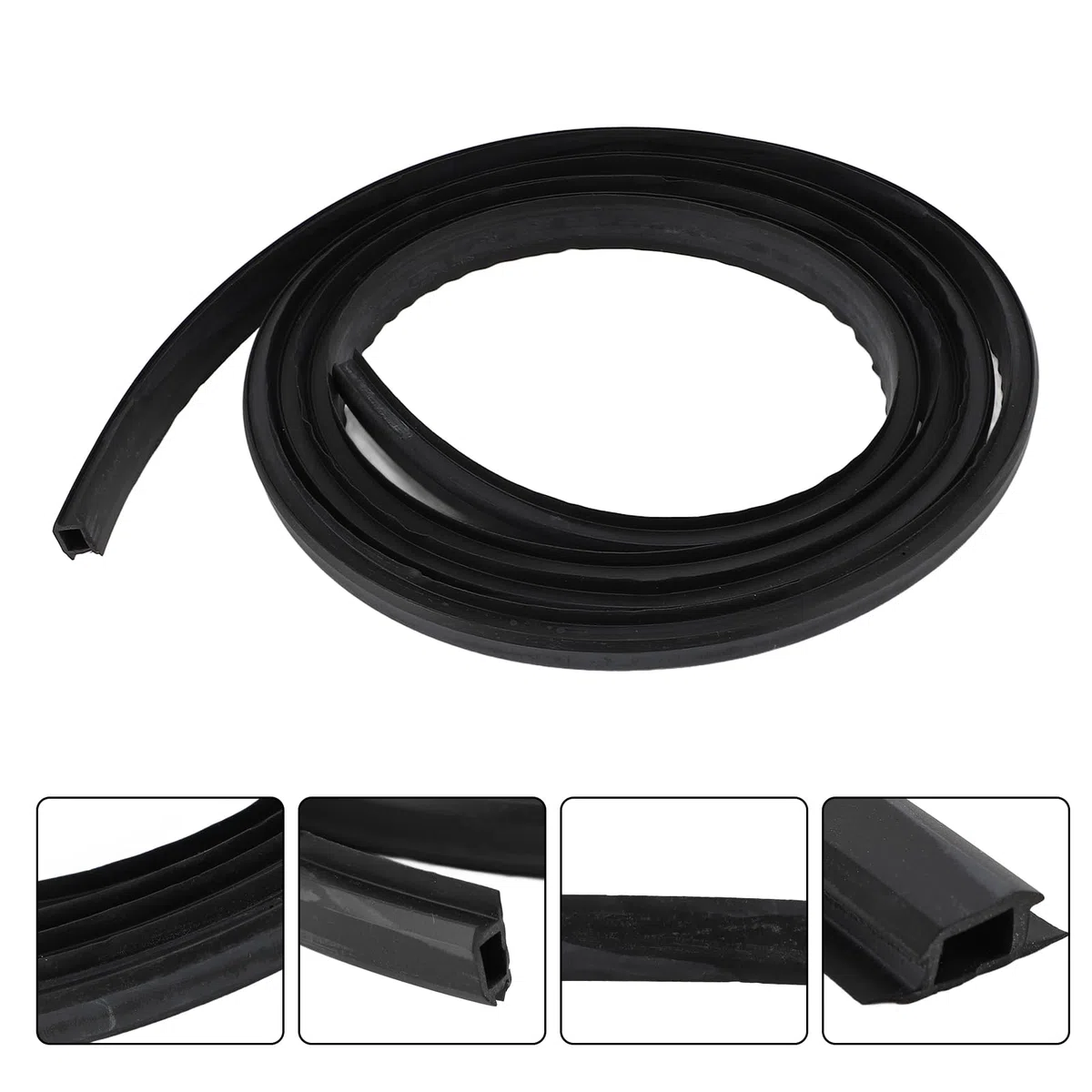 Ausla L Track Filler Rubber Rail Cover Strip 2m (6.56ft) Press-in Protective Strip for Motorcycle ATV Hand Cart Traducción Al español: L Tira de Cubierta de Goma para Relleno de Riel