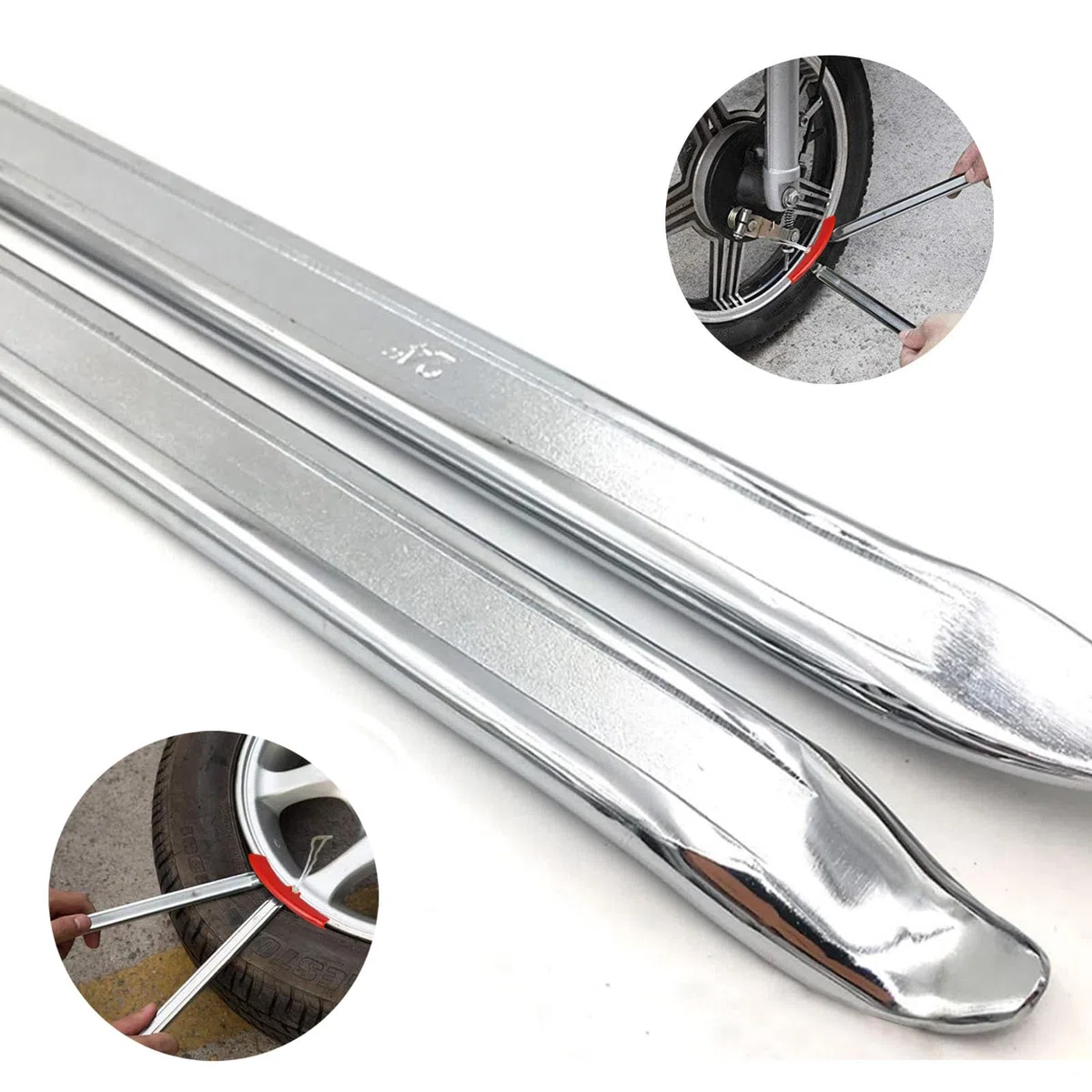 4 Piezas Palanca de Neumáticos, 30cm Palanca de Neumáticos de Bicicleta, Palanca de Neumáticos de Acero, Herramienta De Montaje de Neumáticos para Moto, Bicicleta, Coche, Scooter