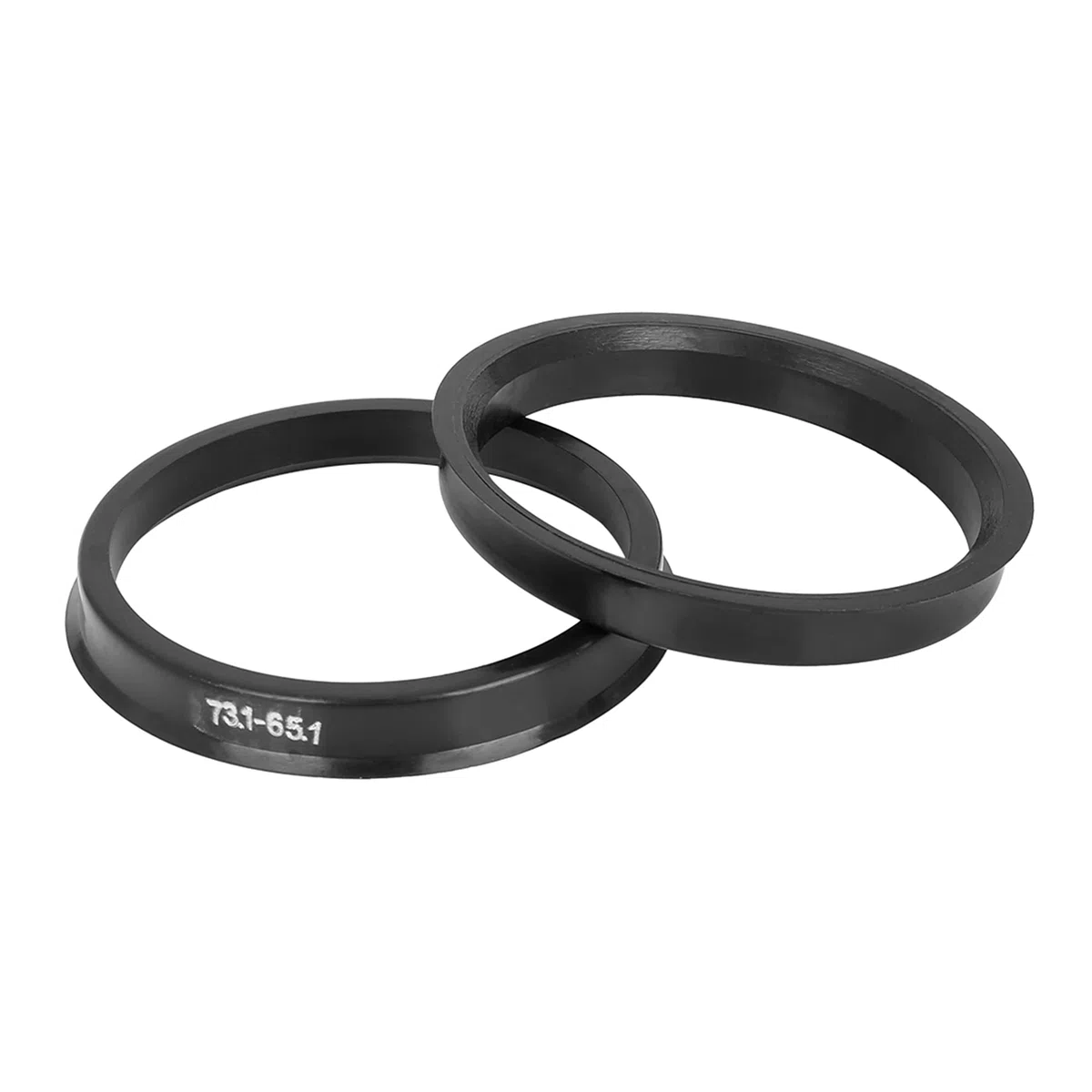 X AUTOHAUX 4uds Plástico 73.1mm a 65.1mm Coche Cubo Céntricos círculos Negro Anillos Centrales