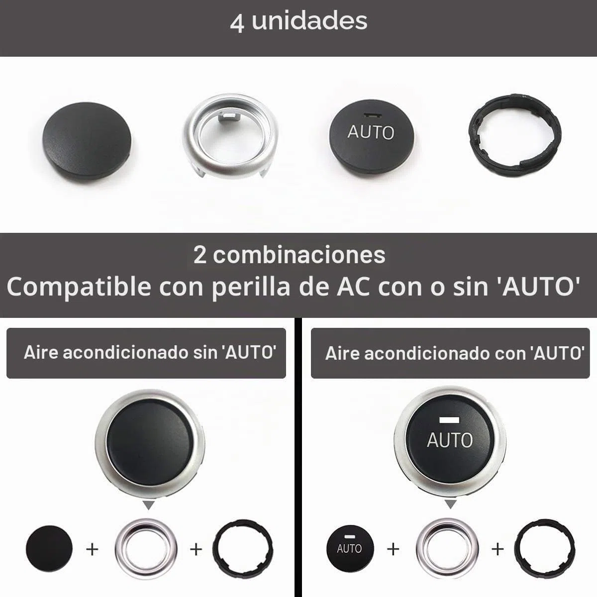 TTCR-II Compatible con mando de aire acondicionado BMW, botón de control de climatización, interruptor de ajuste de ac para BMW Serie 5 6 7 X5 X6 F01 F02 F10 F11 F12 F13 F15 F16