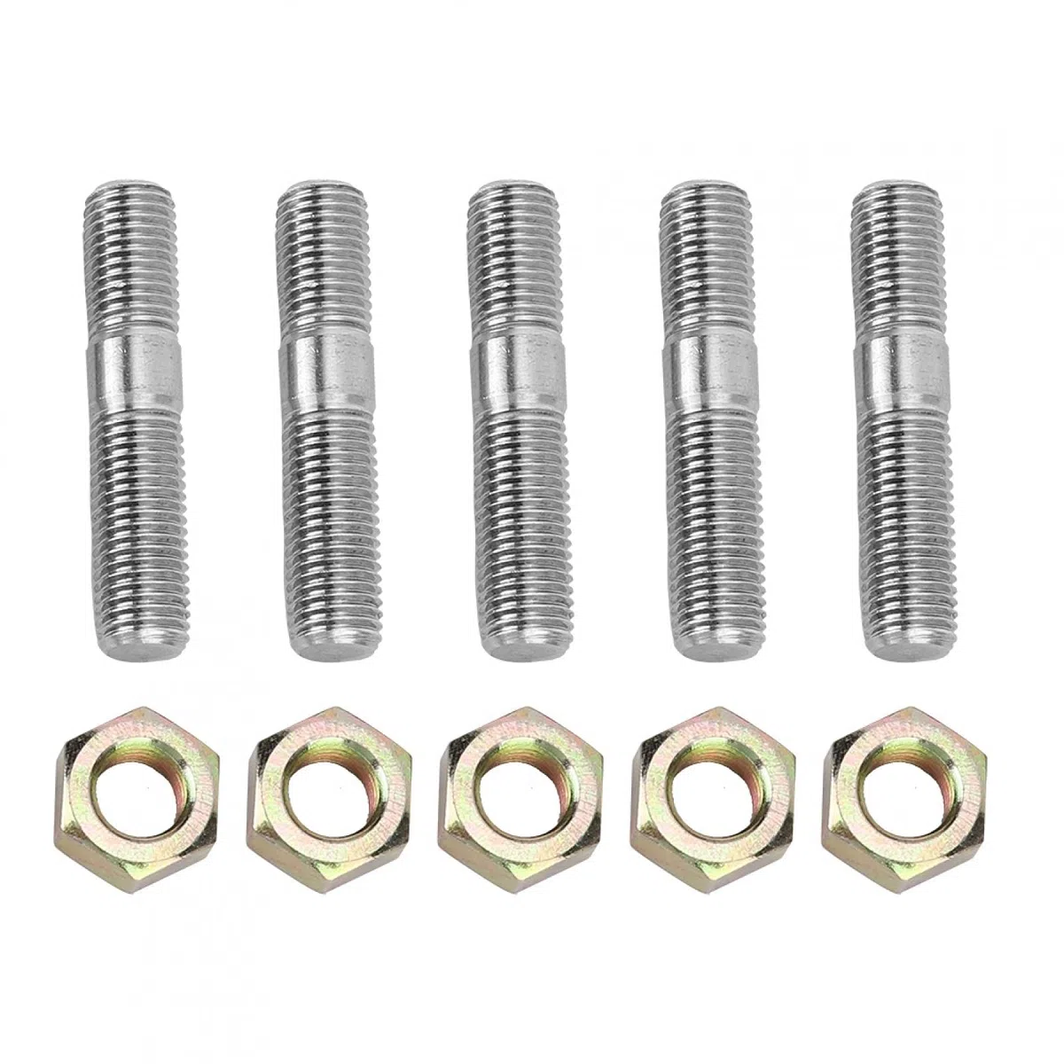 KIMISS Kit de espárragos M10x1.25 50mm para turbo, compatible con DSM 1G y EVO1-10, espárragos de cabeza de acero inoxidable, kit de tornillos para culata