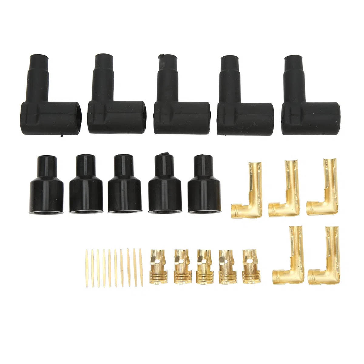 Distribuidor de 90 Grados y Kit de Terminales de Arranque de Bujía de Bobina Arranque de Bujía Distribuidor HEI y Arranque de Bobina Cable de Encendido de Bujía 30PCS Arranque de