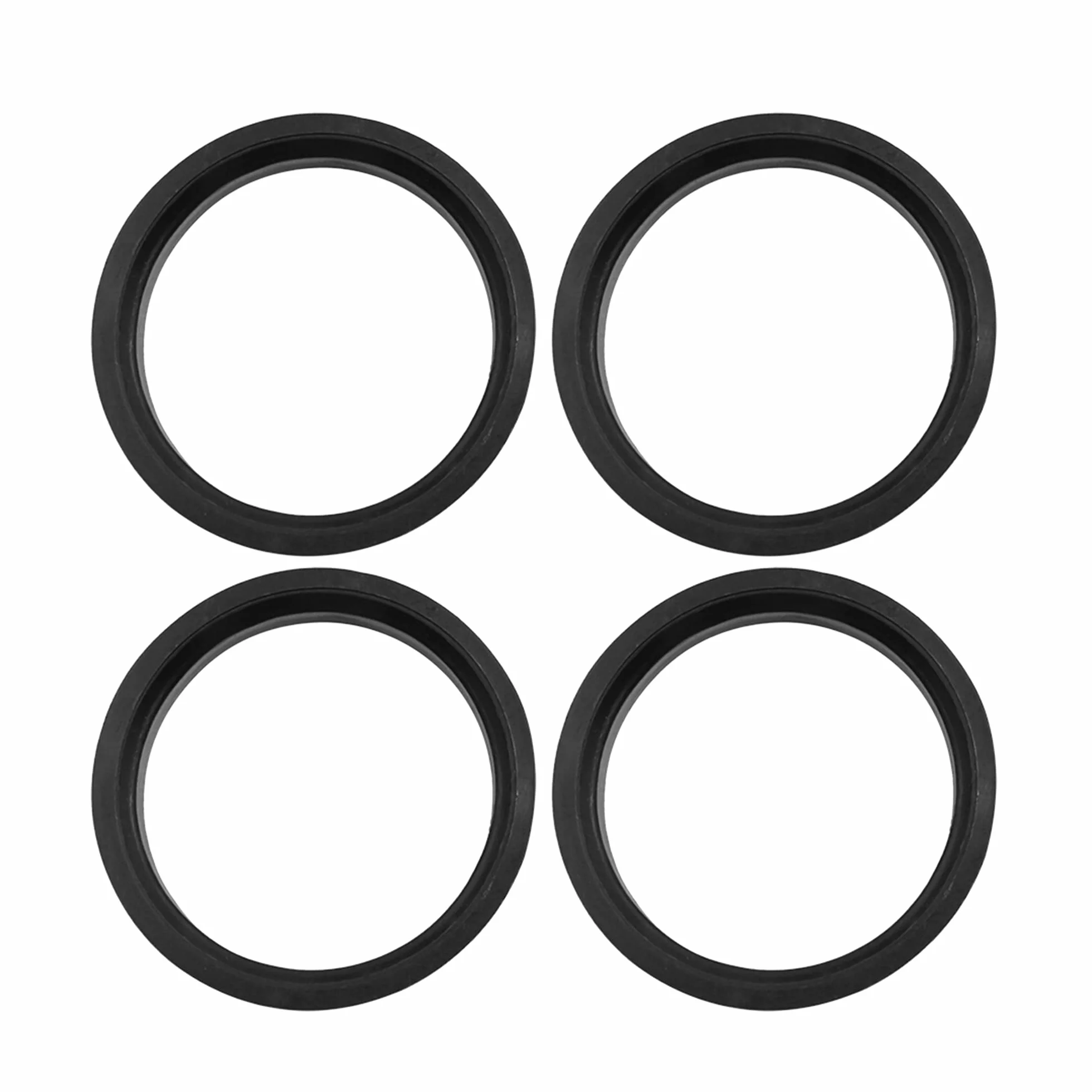 sourcing map 4Pcs círculo Centrico Plástico Negro de Eje de Llanta de Rueda de Coche 67,1mm a 57,1mm Anillos de Centrales