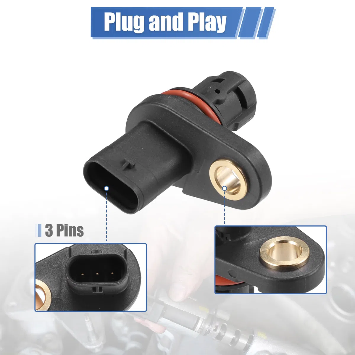 QUARKZMAN 2 Piezas Sensor De Levas Para Chevrolet Cruze 11-15 | Negro, Material Plástico/Metal, Oe 55565708/55565709, Para Chevrolet Aveo 09-11, Aveo5, Sonic 12-18, Para Pontiac G3 09-10