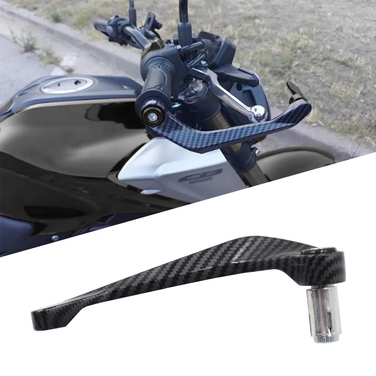 1 par de Protectores de Freno y Embrague para Manillar de Motocicleta, para Moto, Coche eléctrico y Bicicleta de montaña (Negro)