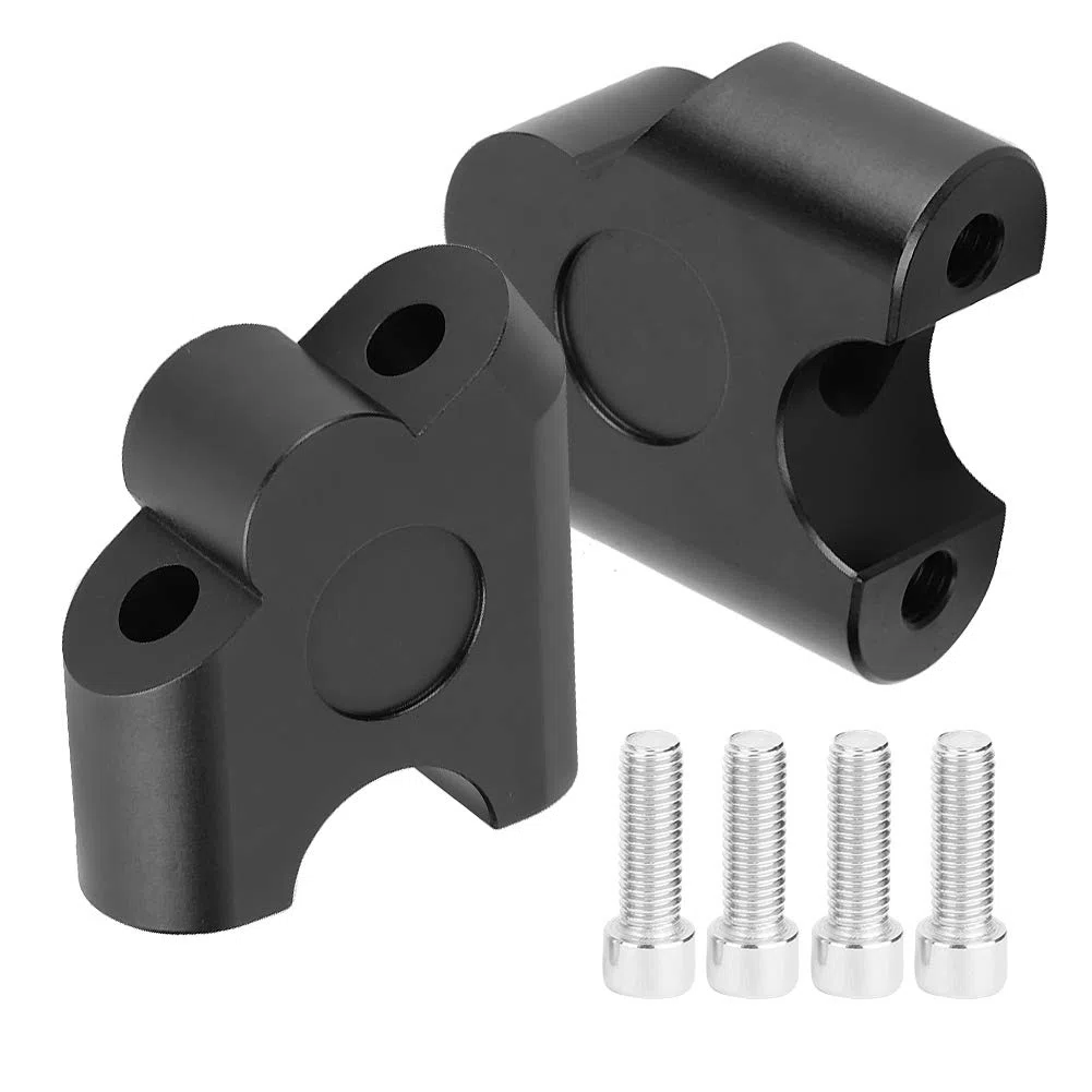 Elevador de Manillar, Adaptador Universal de Elevador de Barra de Manillar de Motocicleta de 22 Mm 22 Mm - Aumento de de 30 y Ajuste hacia Atrás de 20 - Aleación de Aluminio CNC Duradera -