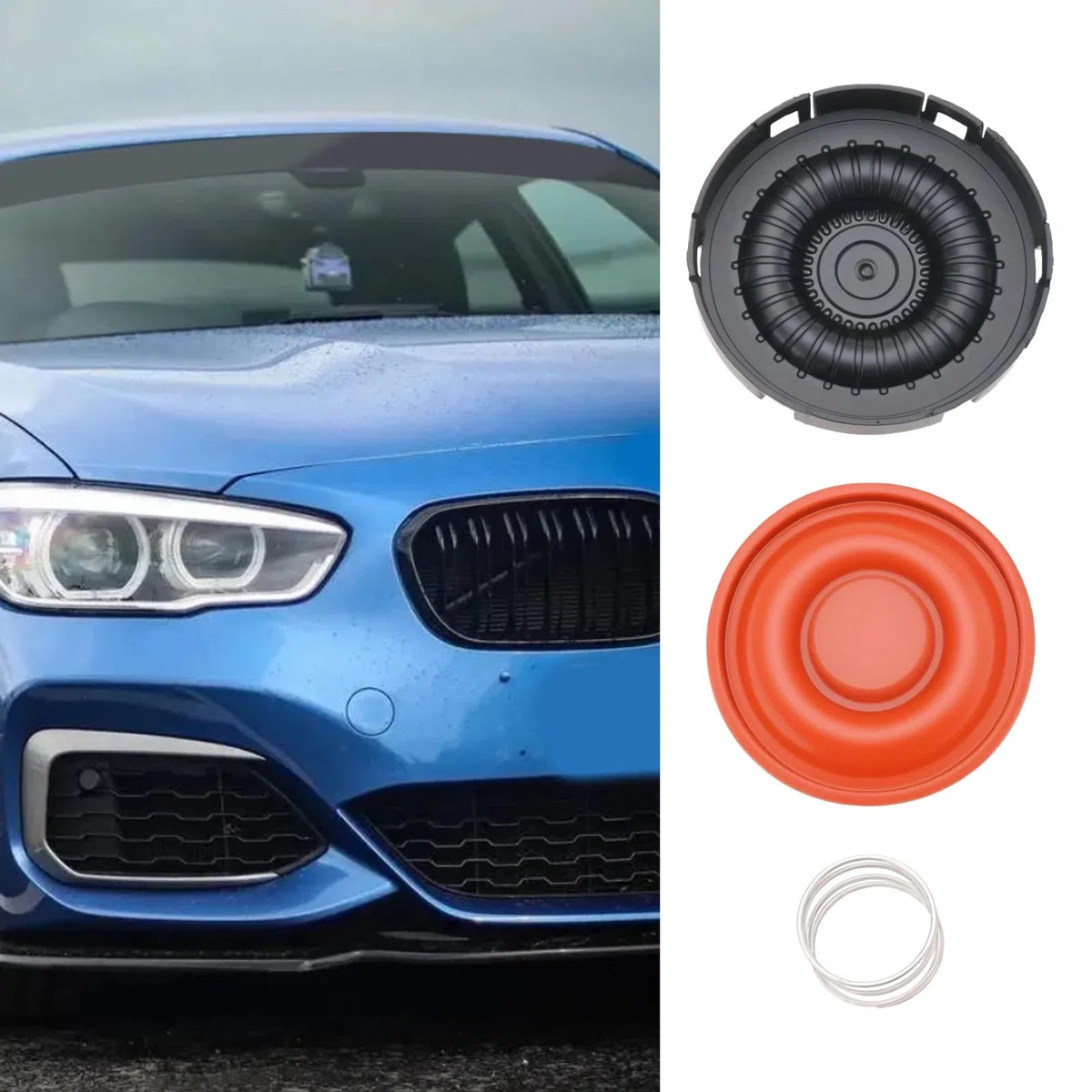 EMSea 1 Juego de Tapa de Válvula PCV para Automóvil Pieza de Repuesto de Válvula de Ventilación del Cárter 11128570828 11128589941 Compatible con BMW F20 E90 F32 F36 F10 X1 E84 N
