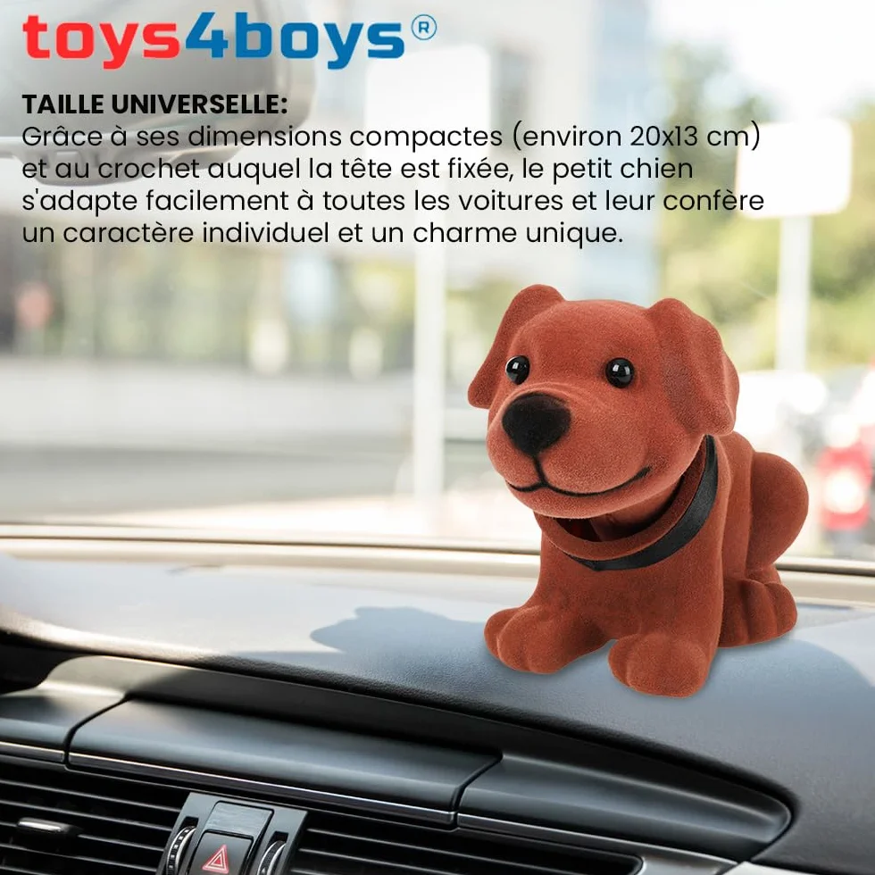 Toys4Boys Perro tambaleante de 20 x 13 cm, cabeza de perro salchicha tambaleante, muñeca de resina, perro tambaleante para decoración del interior del coche, decoración de salpicadero, utilizado para