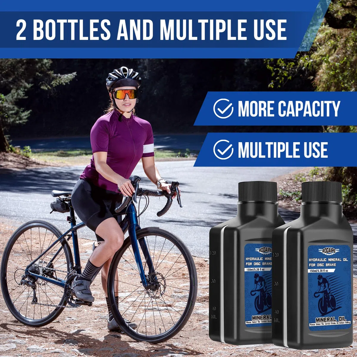 Kit Purgado Frenos para Shimano, Tektro, Magura, Kit Sangrado Frenos, Kit Purga Frenos con 300ml Aceite Mineral y Embudo, Hidráulicos Kit de Purga de Freno para Bicicleta