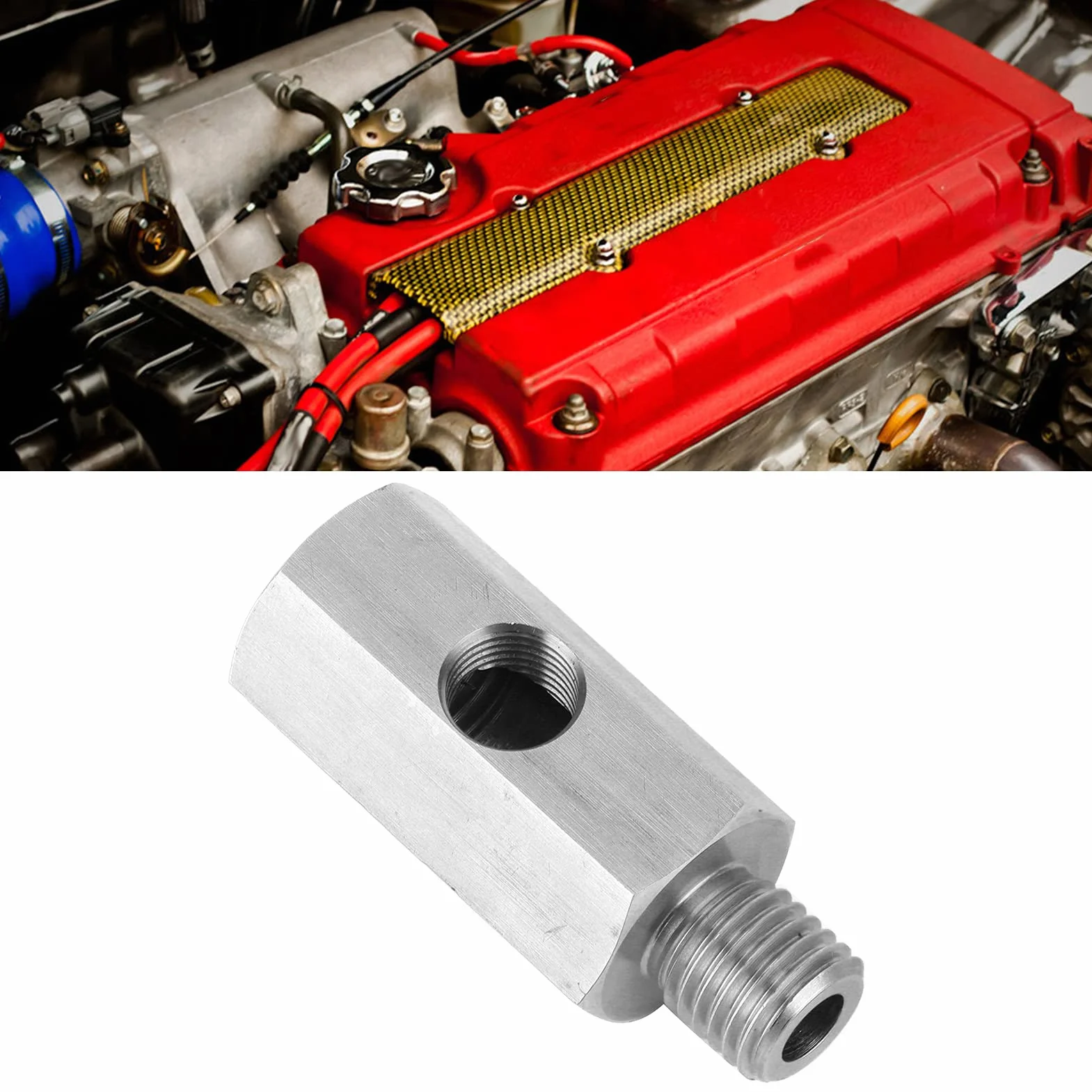 Accesorio Npt del sensor de presión de aceite, 1/8in a M12 X 1.5 Adaptador de acero inoxidable en forma de T Accesorio para automóvil