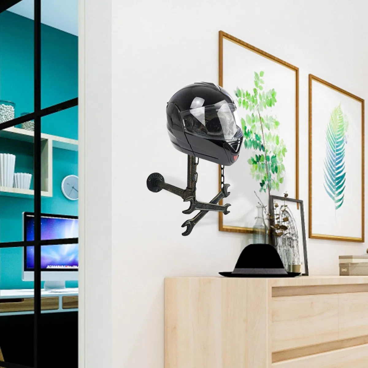 Soporte para calavera | Soporte para calavera motocicleta | Manualidades resina desmontables, accesorios para motocicleta y bicicleta, marco para béisbol