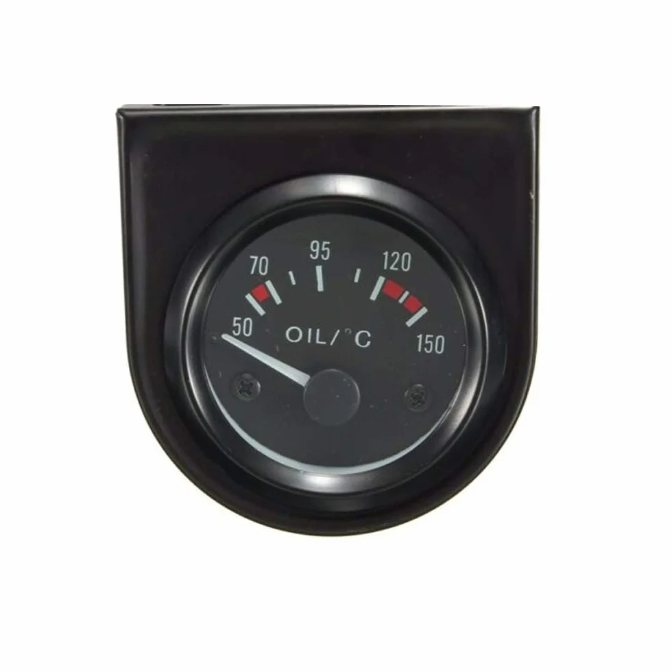 12V 2" puntero de motor de coche de 52mm kit indicador de nivel combustible tanque Indicador de luz LED blanco negro universal