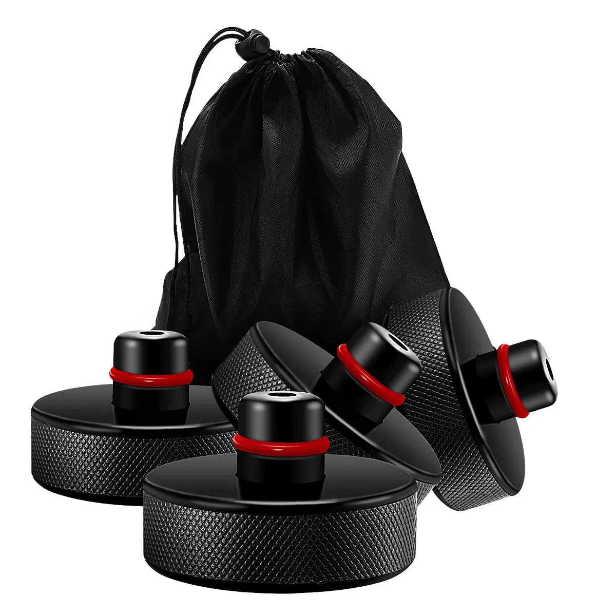YIXISI 4 Piezas Almohadilla de Goma para Gato de Coche Compatible Con Tesla Model 3/Y/X/S, Jack Pads Con Bolsa de Almacenamiento, Bloque Protector