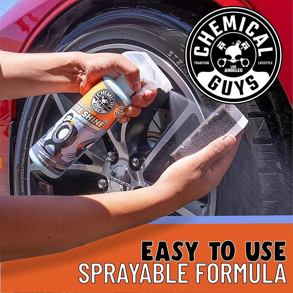Chemical Guys Abrillantador de Neumáticos Tire Kicker Extra Shiny Tire Shine 473 ml. Restaura y Mejora el Aspecto de los componentes de Goma, Vinilo y plástico.