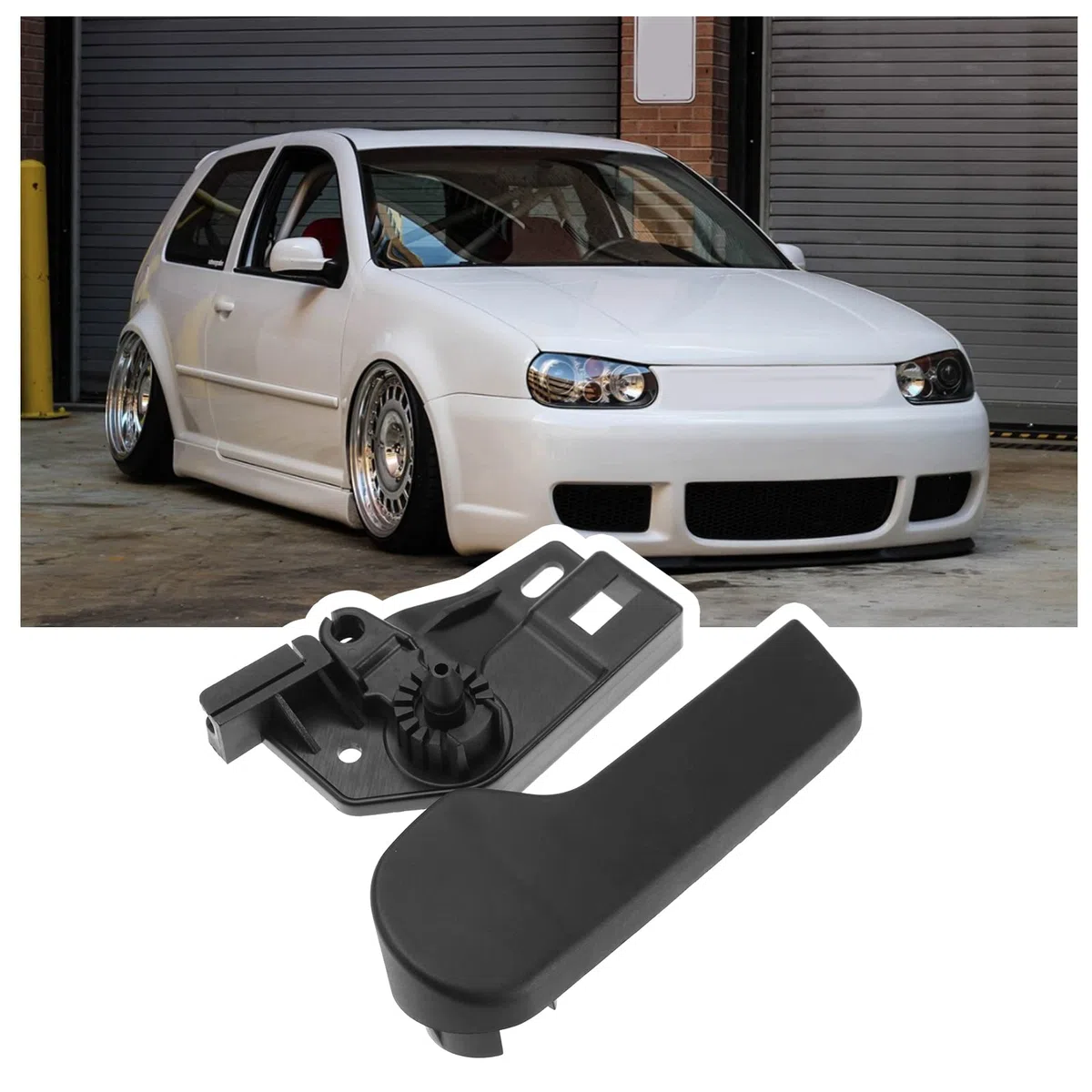 OTOTEC Manija Y Soporte de Liberación del Pestillo del Capó 1J1823533B 1J1823633A Compatible con Superb Fabia Octavia Yeti Toledo Altea Cordoba Solo para Volante A La Izquierda