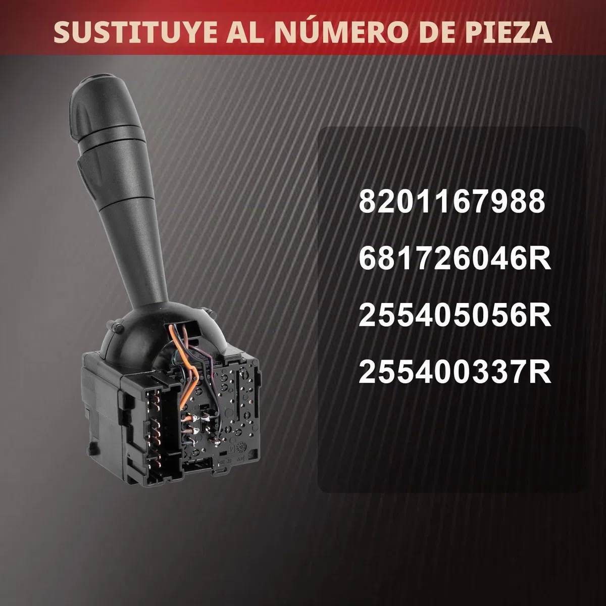 Interruptor de columna de dirección Dacia Dokker Duster Logan Lodgy Sandero Clio IV Interruptor de señal de giro Indicador de columna de dirección 8201167988 681726046R 255405056R 255400337R