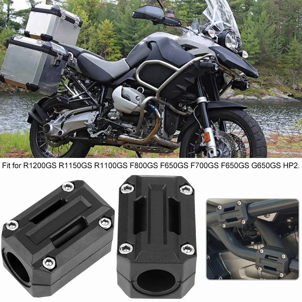DEWIN Bloque de Parachoques, 2 Pares de Protección de Motor de Motocicleta, Decoración de Protección de Bloque de Parachoques 22/25/28mm Apto para R1200GS R1150GS