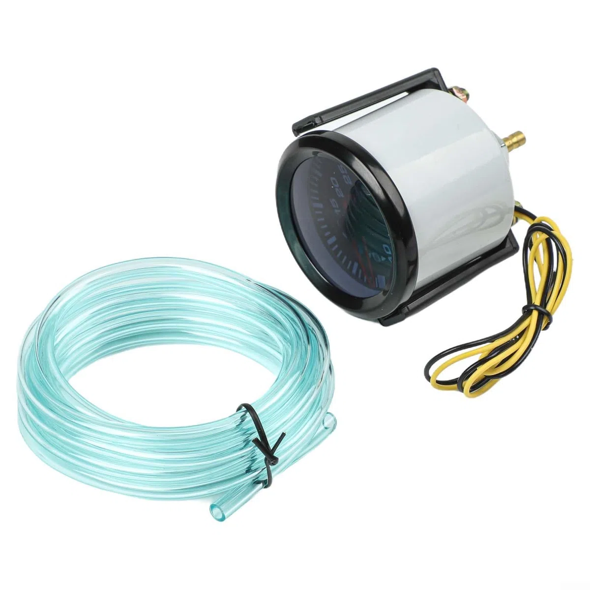 Medidor de presión de impulso, medidor de impulso turbo, 52 mm ABS negro Turbo Boost Gauge con pantalla LED azul para tablero de instrumentos de modificación de coche de 12 V
