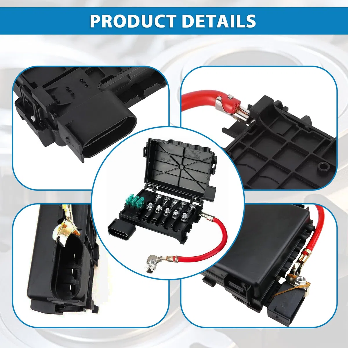 Caja de fusibles para batería, portafusibles, repuesto para A3 8L1 1996-2003 Toledo II Leon I Ibiza III Golf IV, Número de pieza 1J0937617D 1J0937550A