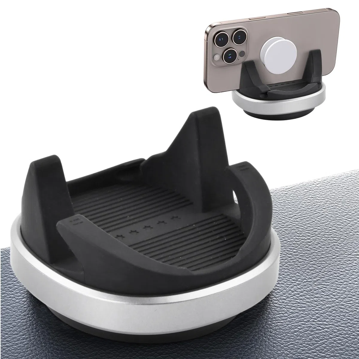 Soporte Móvil para Coche, Universal Porta de Teléfono para Salpicadero, Soporte de Silicona Antideslizante para Teléfono, Accesorios Multifuncionales Vehículos
