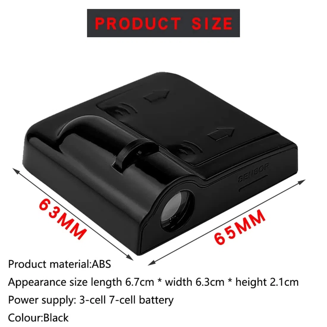 2 Piezas Luz del Proyector del Coche, Tu Logo Proyector para Coche LED Luz de Puerta,Proyector de Puerta HD,Luz LED de Bienvenida (bat)