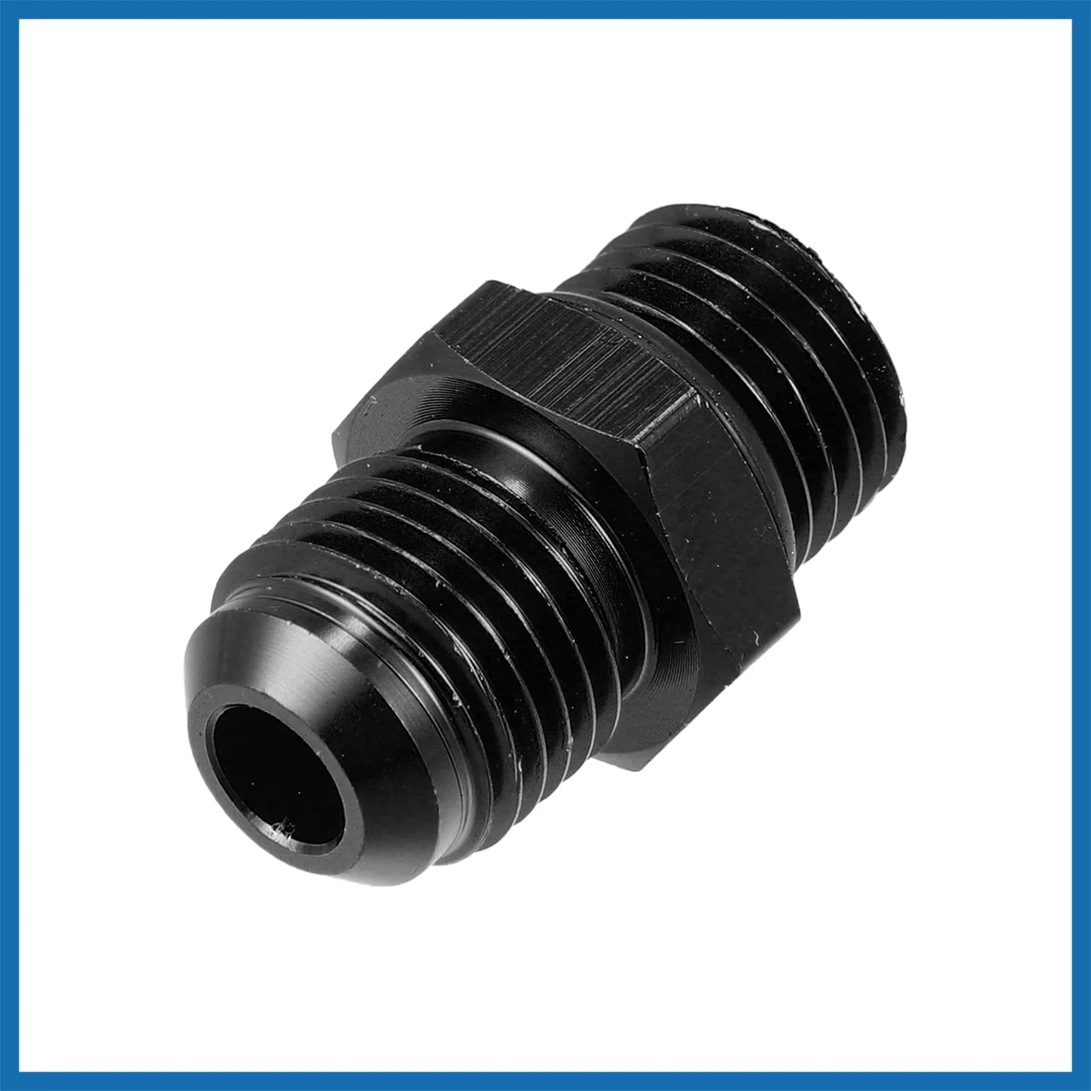 A ABSOPRO 2uds Negro Macho Rosca Montaje Adaptador Llamarada Unión Acoplador para Coche AN6-M14*1,5 Reemplazo de artículo