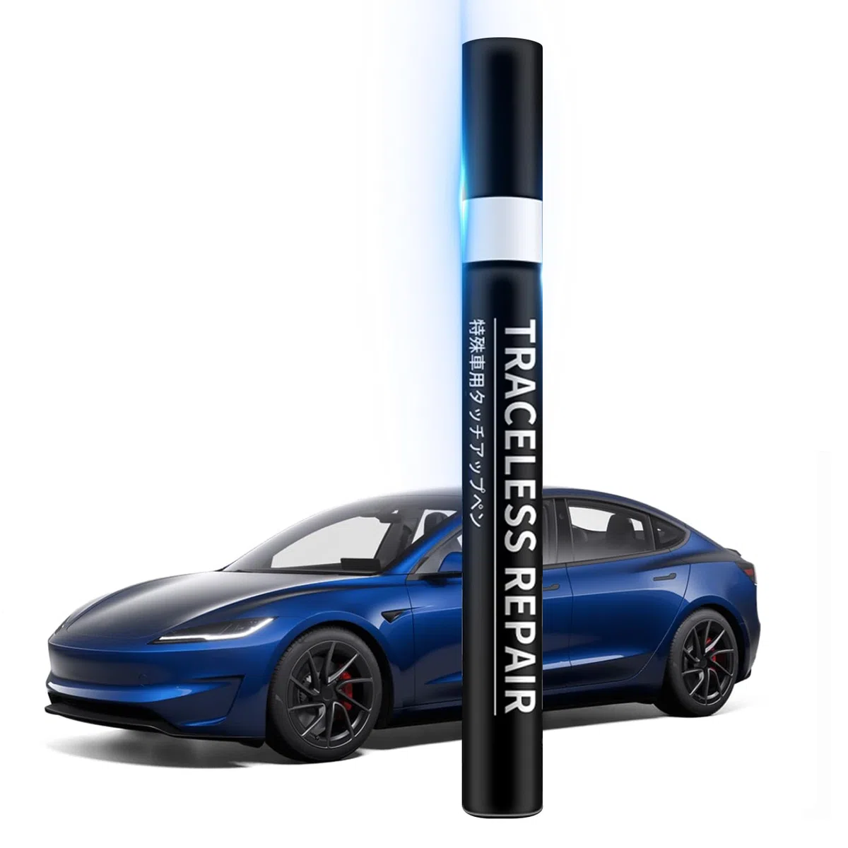 TOPABYTE Pintura Retoque para Tesla Model Y/3/S/X Lápiz de Retoque, Bolígrafo de Reparación Arañazos Coche para Tesla Highland Accesorios, Touch Up Paint Pen, Deep Blue Metallic - PPSB
