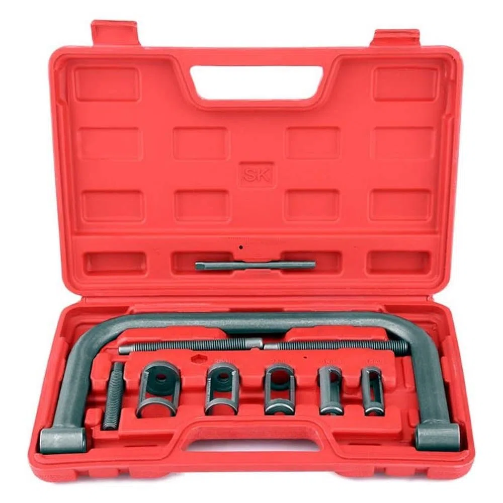 Kit Compresor de Muelle de Válvula 10 Piezas con Adaptadores 16-30mm para Coches Furgonetas Motos y Motores Marinos