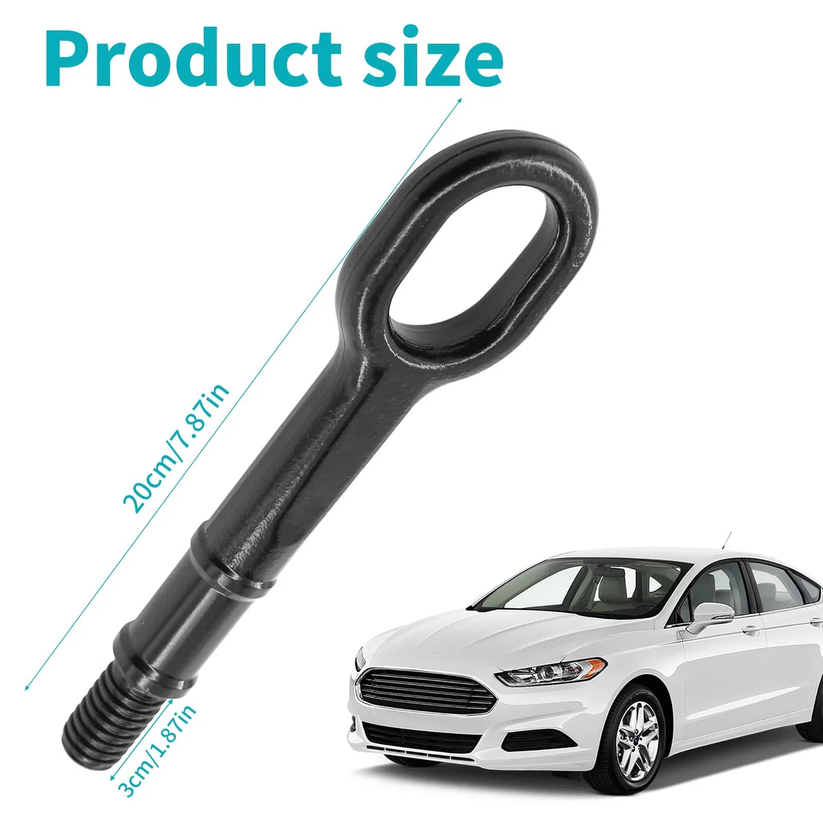 Gancho de remolque, ojal de remolque 1T0805615A para barra de remolque, gancho de remolque, gancho de remolque, gancho de remolque, ojal de repuesto, para Passat, Tiguan, Golf, Touran Octavia