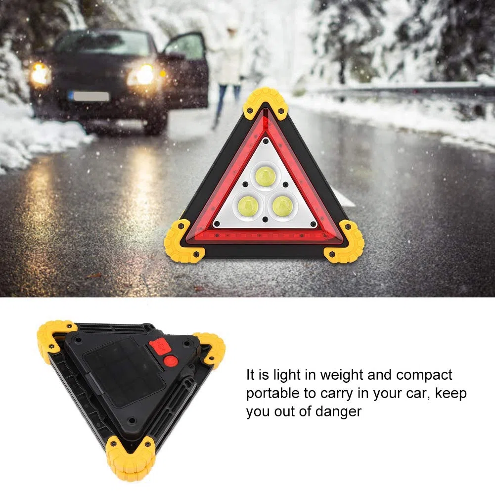30W Luz de Alerta, Triangulos Coche,Señal de Stop de Advertencia de Triángulo, LED Luz de Seguridad de Emergencia de Avería de Automóvil Multifunción