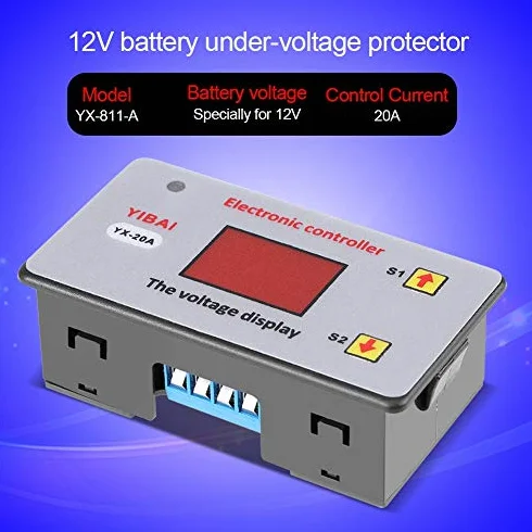 Interruptor de subtensión, batería de 12 V de bajo voltaje de corte automático interruptor de protección bajo controlador de voltaje