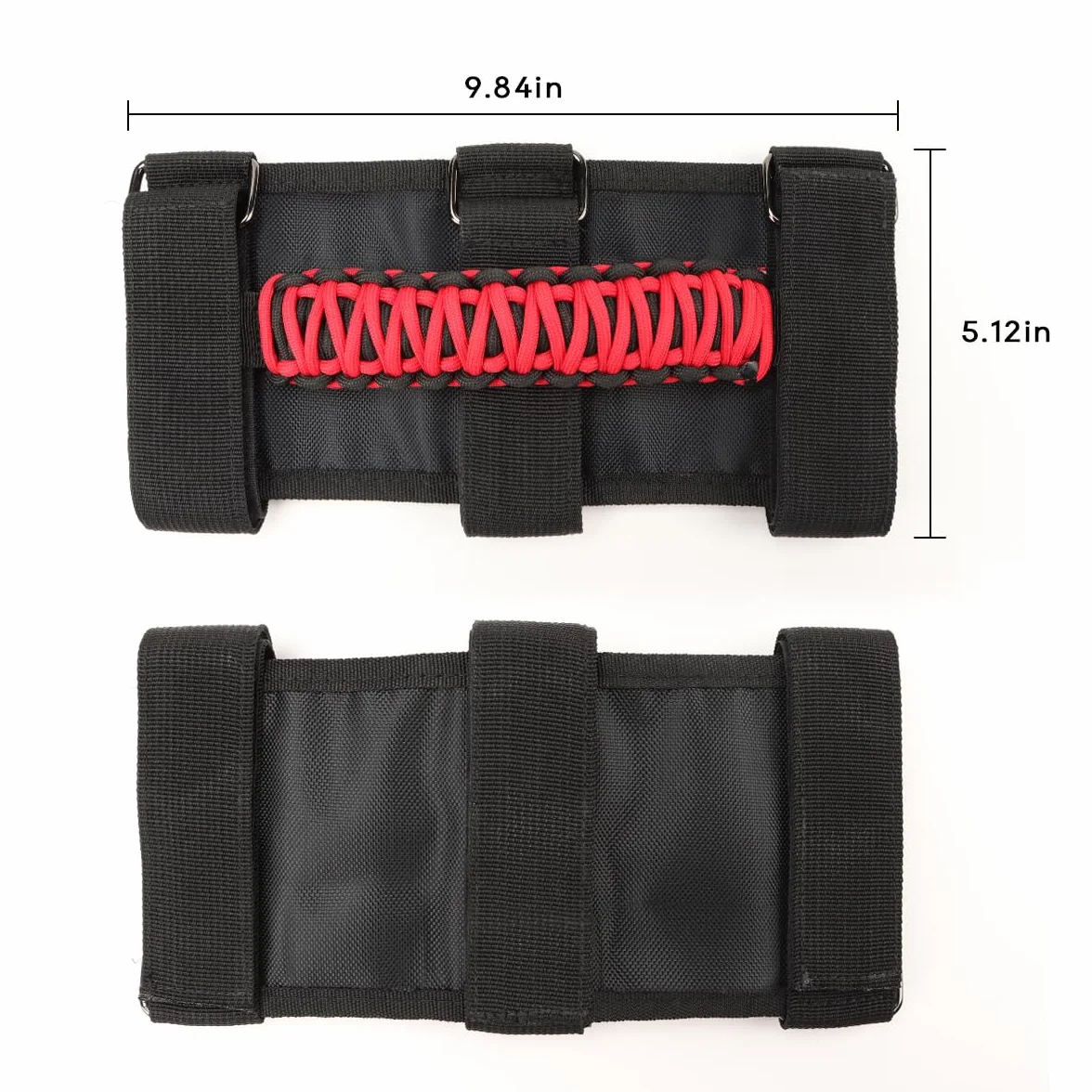 Asideros de Agarre compatibles con Wrangler JK YJ TJ CJ JK JL JLU Auto Grips Roll Grips (Rojo)