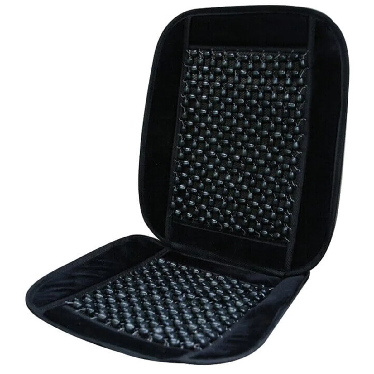 Cojín de asiento del conductor del automóvil con cuentas de madera, cubiertas de asiento de cuentas naturales para automóviles, cubiertas de asiento con cuentas enceradas pulidas transpirables, cubie