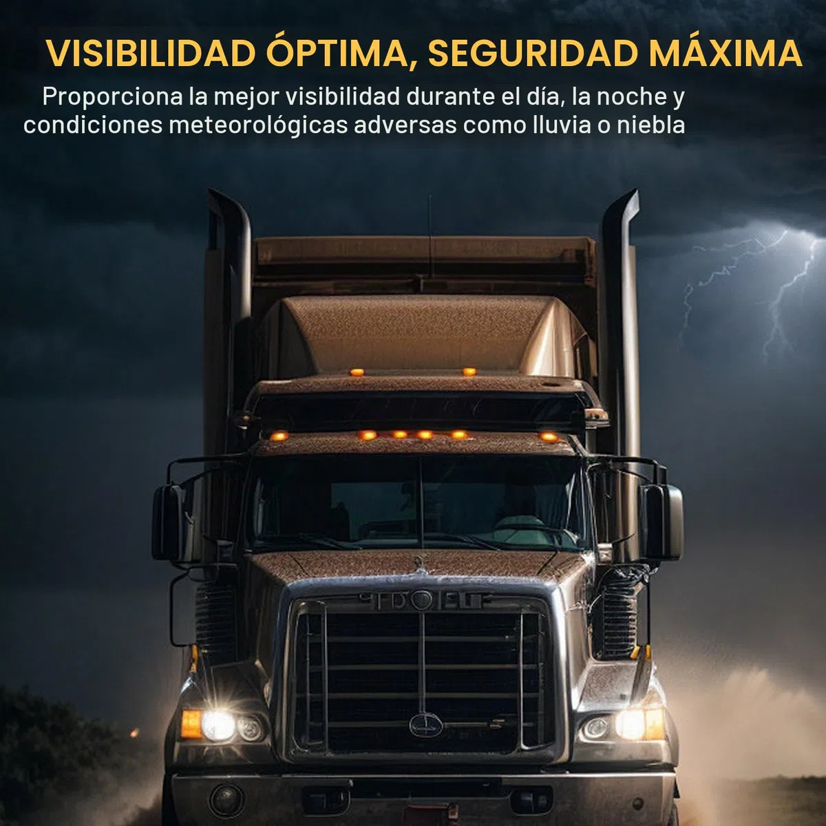 CPROSP Luces de Gálibo LED Ámbar 12V/24V - 6 Piezas | Marcadores Laterales Alto Brillo | para Remolque Furgoneta Caravana Camión | IP67 Impermeables | Instalación Fácil