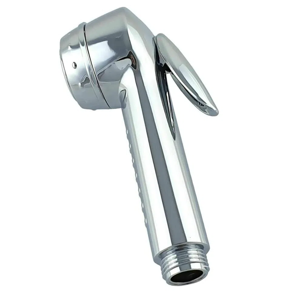 Cabezal de ducha con gatillo cromado de encendido/apagado, flujo de agua caliente y fría, 1,27 cm, cabezal de ducha de mano para autocaravana, caravana, autocaravana, barco, universal