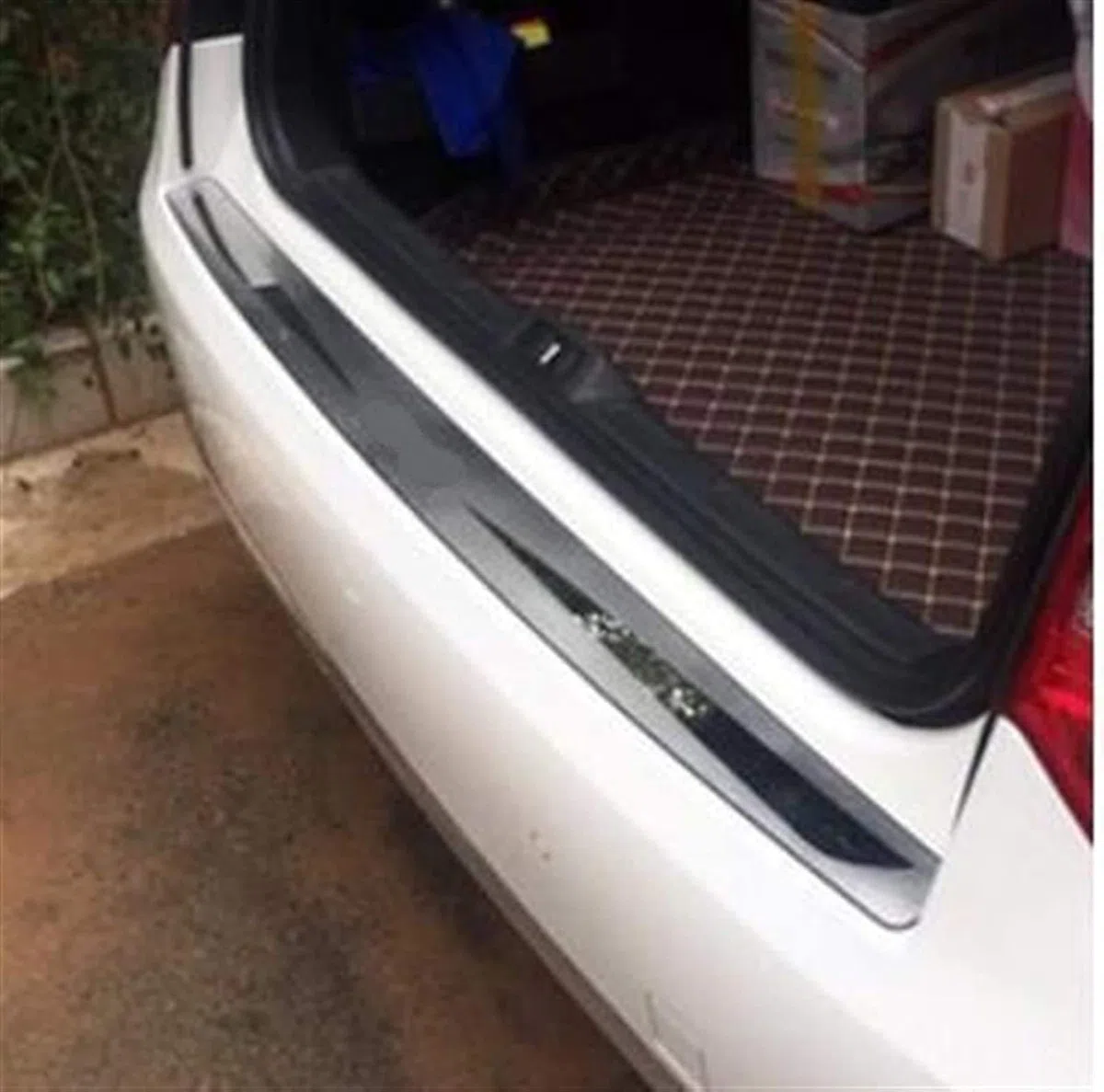 DYTWXG Protector de Parachoques Trasero de Acero Inoxidable, moldura de Cubierta de protección contra rasguños de Placa de alféizar de Maletero Trasero de Coche para Citroen C5 2010-2016