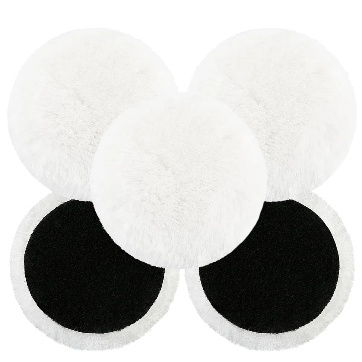 Disco de Pulir de Lana 150mm (6 Pulgadas), Almohadilla de Pulido para Taladro y Pulidora DA, Esponja de Lustrado para Pintura de Coche, Encerado, Lijado, Muebles