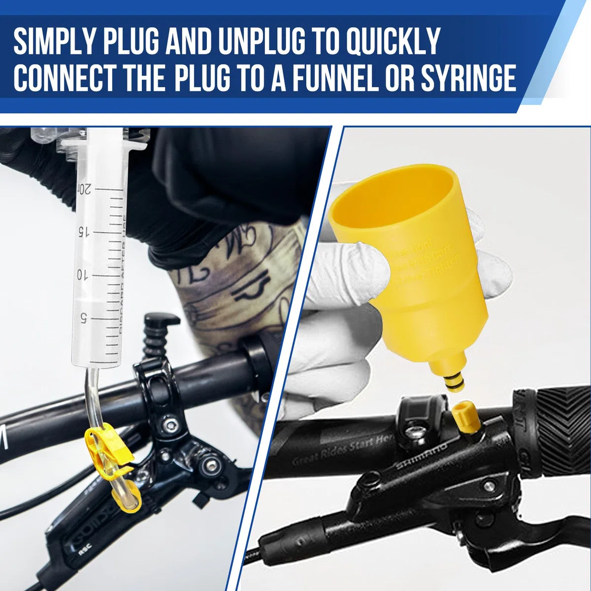 Kit Purgado Frenos para Shimano, Tektro, Magura, Kit Sangrado Frenos, Kit Purga Frenos con 300ml Aceite Mineral y Embudo, Hidráulicos Kit de Purga de Freno para Bicicleta