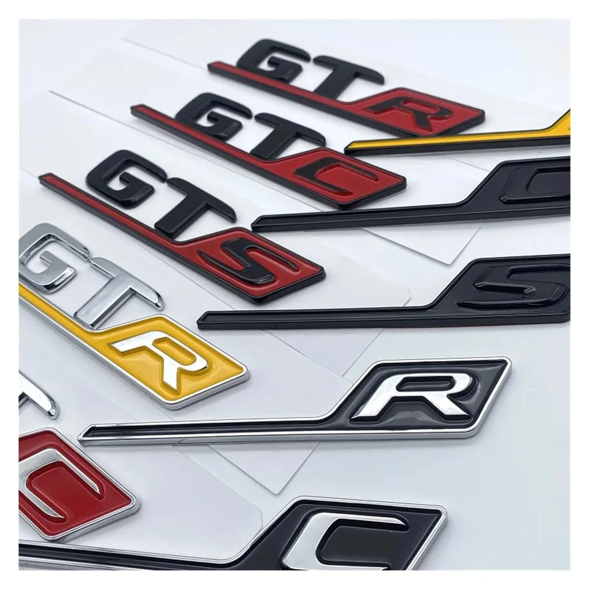 Calcomanía for Maletero Trasero de ABS 3D, Emblema, Insignia, Pegatina Apta for Mercedes AMG GT RSC GTR GTS GTC V8biturbo C190, Accesorios for Coche(Glossy Black GT)