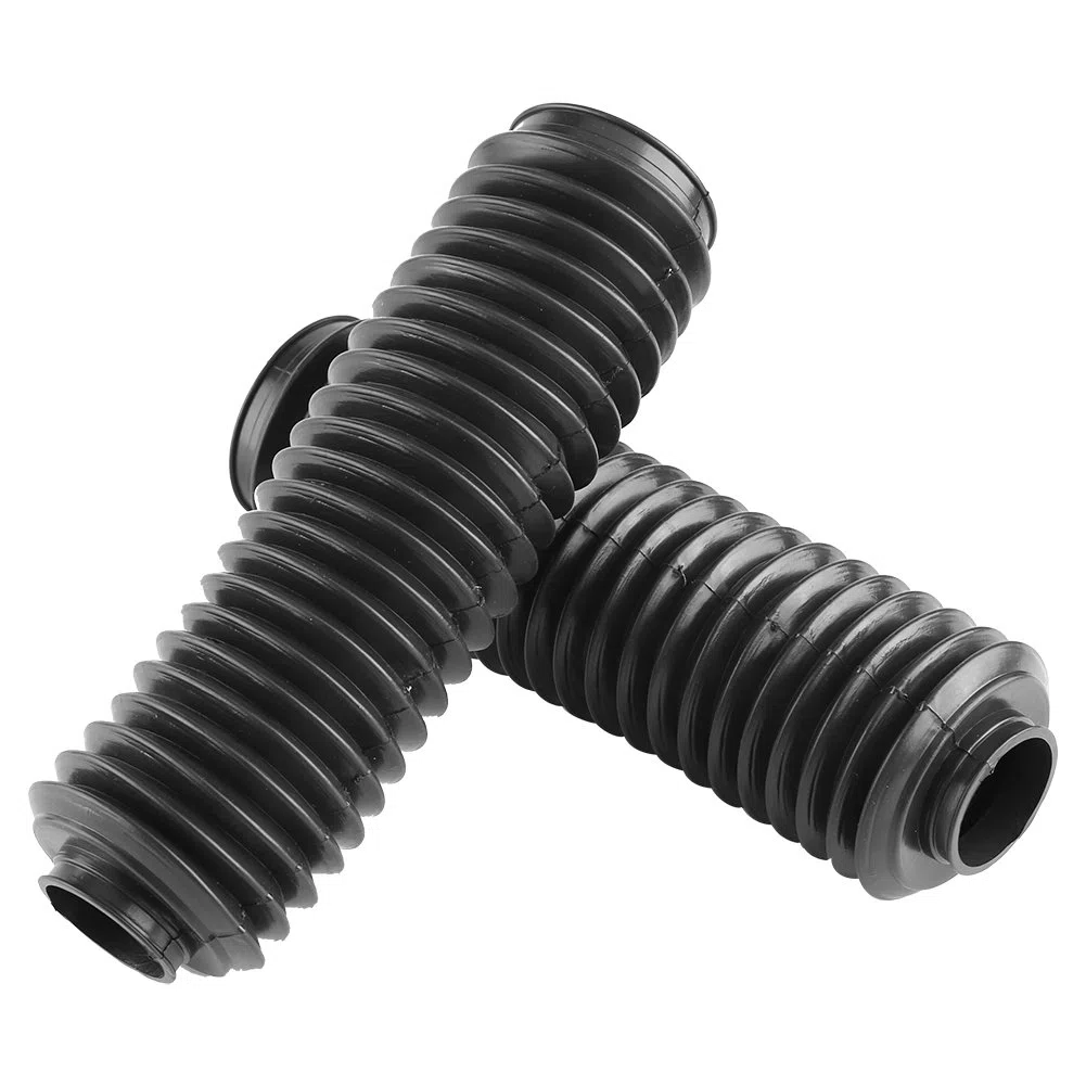 Yctze para Dirt Bike Fork Cover Fuelles Horquilla Moto 1 par de Botas Negras de Tubos de Horquilla Delantera de Motocicleta Funda de Goma Funda de Choque para CQR ATV para
