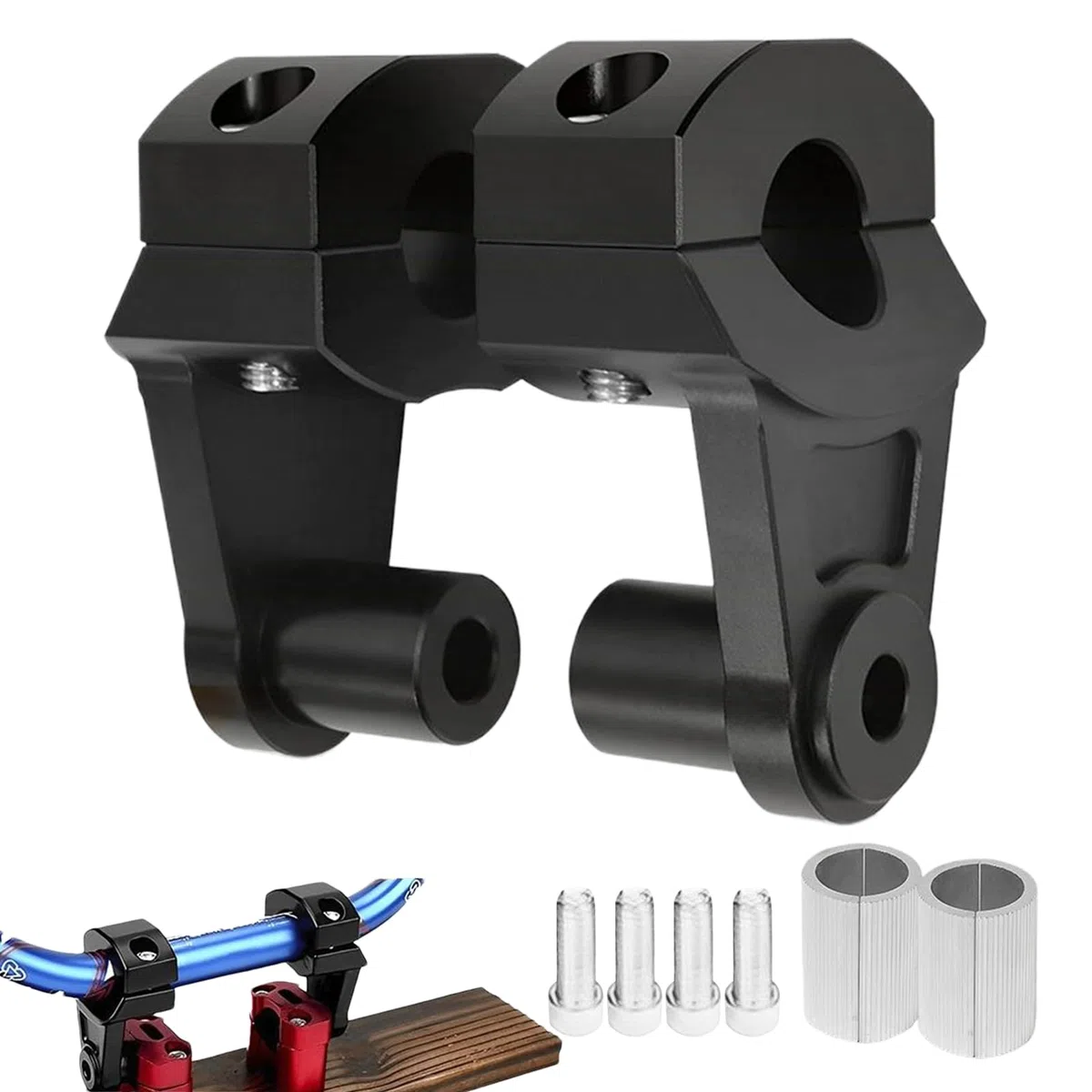 Elevador De Manillar Para Motocross | Elevadores de Montaje con Abrazadera para Manillar,Componentes Y Accesorios Antivibración Para Conducción Invernal Moto Todo Terreno Y Crucero