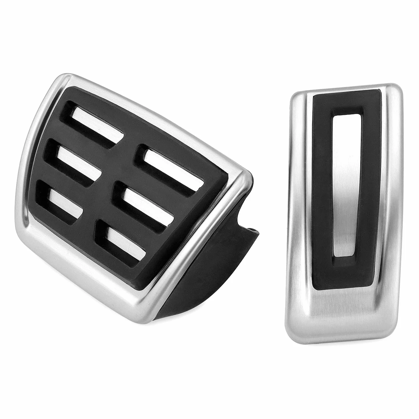 QWORK® Pedales de Reposapiés de Acero Inoxidable Cubierta de Tapas de Pedal de Freno, Compatible con VW Golf 7