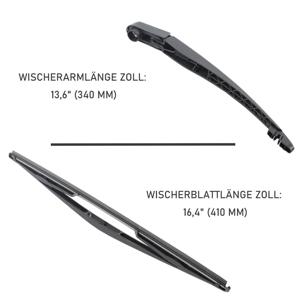 Limpiaparabrisas trasero de 410 mm, brazo limpiaparabrisas trasero de 340 mm, para Corsa C Meriva, juego de limpiaparabrisas para Opel Corsa C (F08, F68) 2000 – 2006